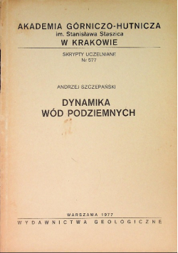 Dynamika wód podziemnych