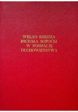 Wkład księdza Michała Sopoćki w formację duchowieństwa