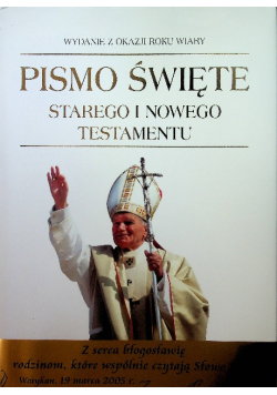 Pamiątka Kanonizacji Pismo Święte Starego i Nowego Testamentu