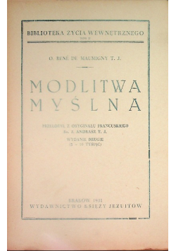 Modlitwa myślna 1931 r.