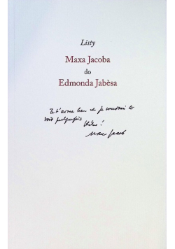 Listy Maxa Jacoba do Edmonda Jabesa