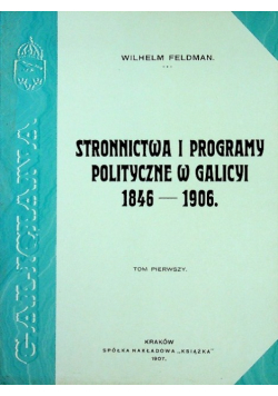 Stronnictwa i programy polityczne w Galicyi