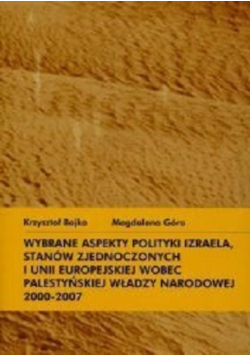 Wybrane aspekty polityki Izraela, Stanów zjednoczonych i Unii Europejskiej wobec  Palestyńskiej władzy Narodowej 2000-2007