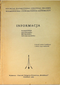Informacja gadiestezja geotronika biotronika psychotronika