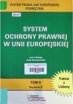 System ochrony prawnej Unii Europejskiej Tom 5