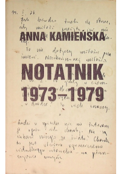 Kamieńska Notatnik 1973 - 1979