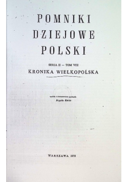 Pomniki dziejowe Polski seria II Tom VIII