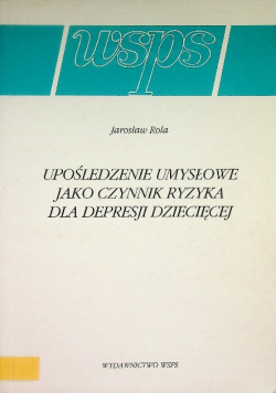 Upośledzenie umysłowe jako czynnik ryzyka dla depresji dziecięcej