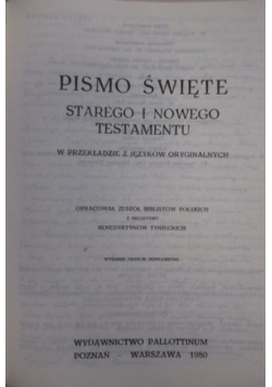 Pismo święte Starego i Nowego Testamentu