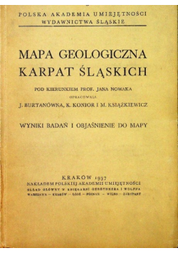 Mapa geologiczna Karpat Śląskich 1937 r.