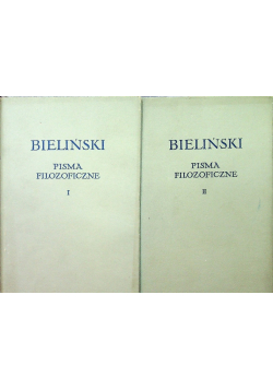 Bieliński Pisma Filozoficzne Tom I i II