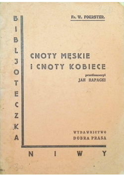 Cnoty męskie i cnoty kobiece 1933 r.
