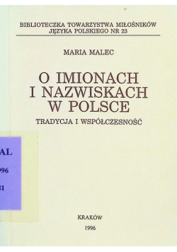 O imionach i nazwiskach w Polsce