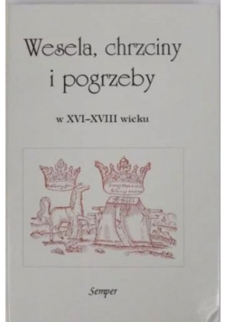 Wesela chrzciny i pogrzeby w XVI - XVIII wieku