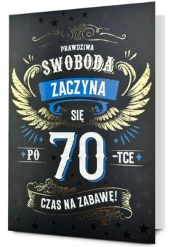 Karnet B6 Urodziny 70