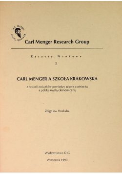 Carl Menger a szkoła krakowska