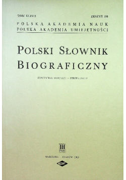 Polski Słownik Biograficzny Tom XLIV / 2 Zeszyt 181