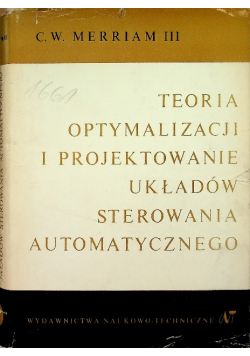 Teoria optymalizacji i projektowanie układów sterowania automatycznego