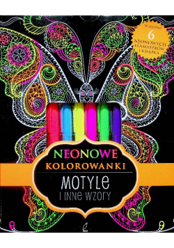 Neonowa kolorowanka Motyle i inne wzory
