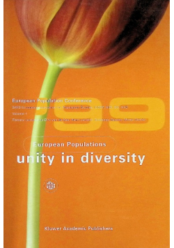 Europen population unity in diversity Volume 1