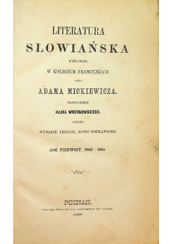 Literatura słowiańska, 1865 r.