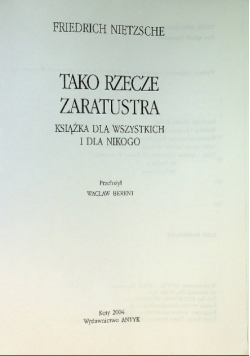 Tako Rzecze Zaratustra