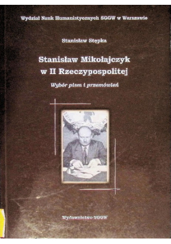 Stanisław Mikołajczyk w II Rzeczypospolitej
