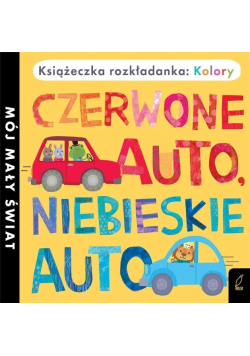 Książka rozkładanka Czerwone auto niebieskie auta