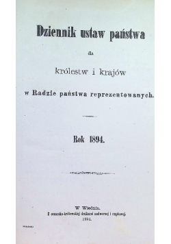 Dziennik ustaw państwa rok 1894 1894 r.