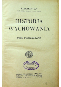 Historja wychowania 1924 r.