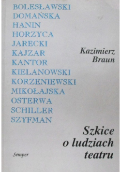 Szkice o ludziach teatru
