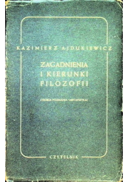 Zagadnienia i kierunki filozofii, 1949 r.