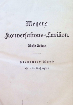 Meyers Konwersations Lexikon Band 7 1865 r.