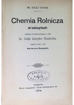 Chemia rolnicza w odzyskach