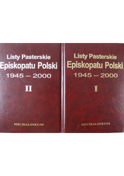 Listy Pasterskie Episkopatu Polski 1945 2000 Część I i II