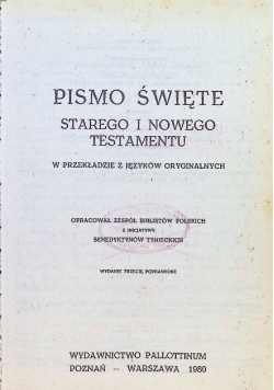 Pismo Święte Starego i Nowego Testamentu