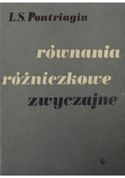 Równania różniczkowe zwyczajne