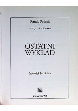 Ostatni wykład