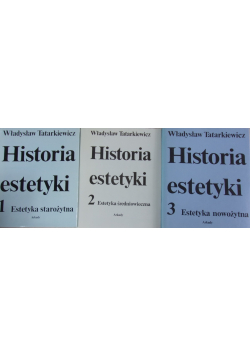 Historia estetyki Tom od I do III