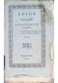 Zbiór książek pożytecznych Tom III 1830 r.
