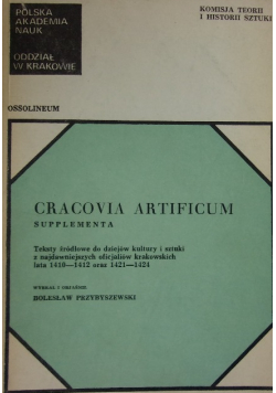 Cracovia artificum Supplementa
