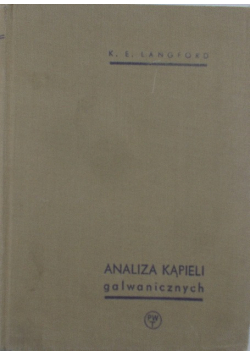 Analiza kąpieli galwanicznych