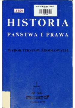 Historia państwa i prawa wybór tekstów źródłowych