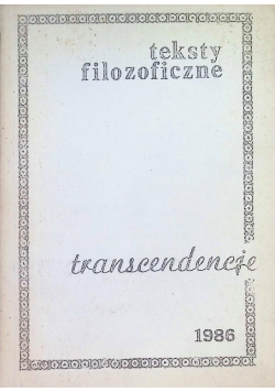 Teksty filozoficzne Transcendencje