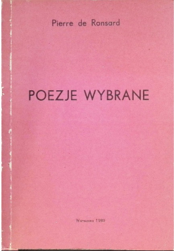 Poezje wybrane