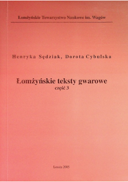 Łomżyńskie Teksty Gwarowe Część 3