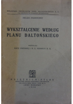 Wykształcenie według planu daltońskiego 1928 r.
