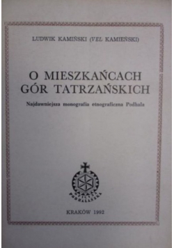 O mieszkańcach gór tatrzańskich