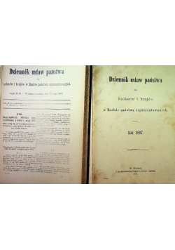 Dziennik ustaw państwa, Tom I i II, 1897 r.