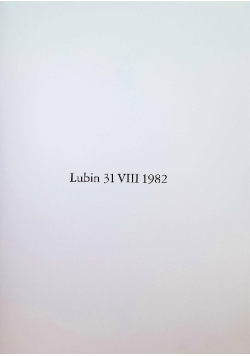 Lublin 31 VIII 1982